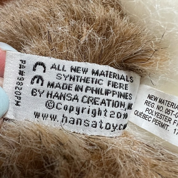 Hansa Rabbit Caramel Baby Bunny Plush Stuffed Animal Toy Tan White 14 Inch - Picture 6 of 7